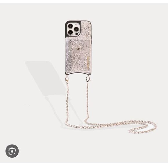 Bandolier 12/13 max pro silver lily lace  crossbody iphone case/belt/strap set - Picture 4 of 11